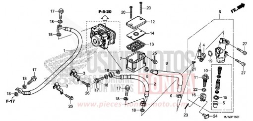 REAR BRAKE MASTER CYLINDER (CB500XA/CB400XA) CB500XAH de 2017